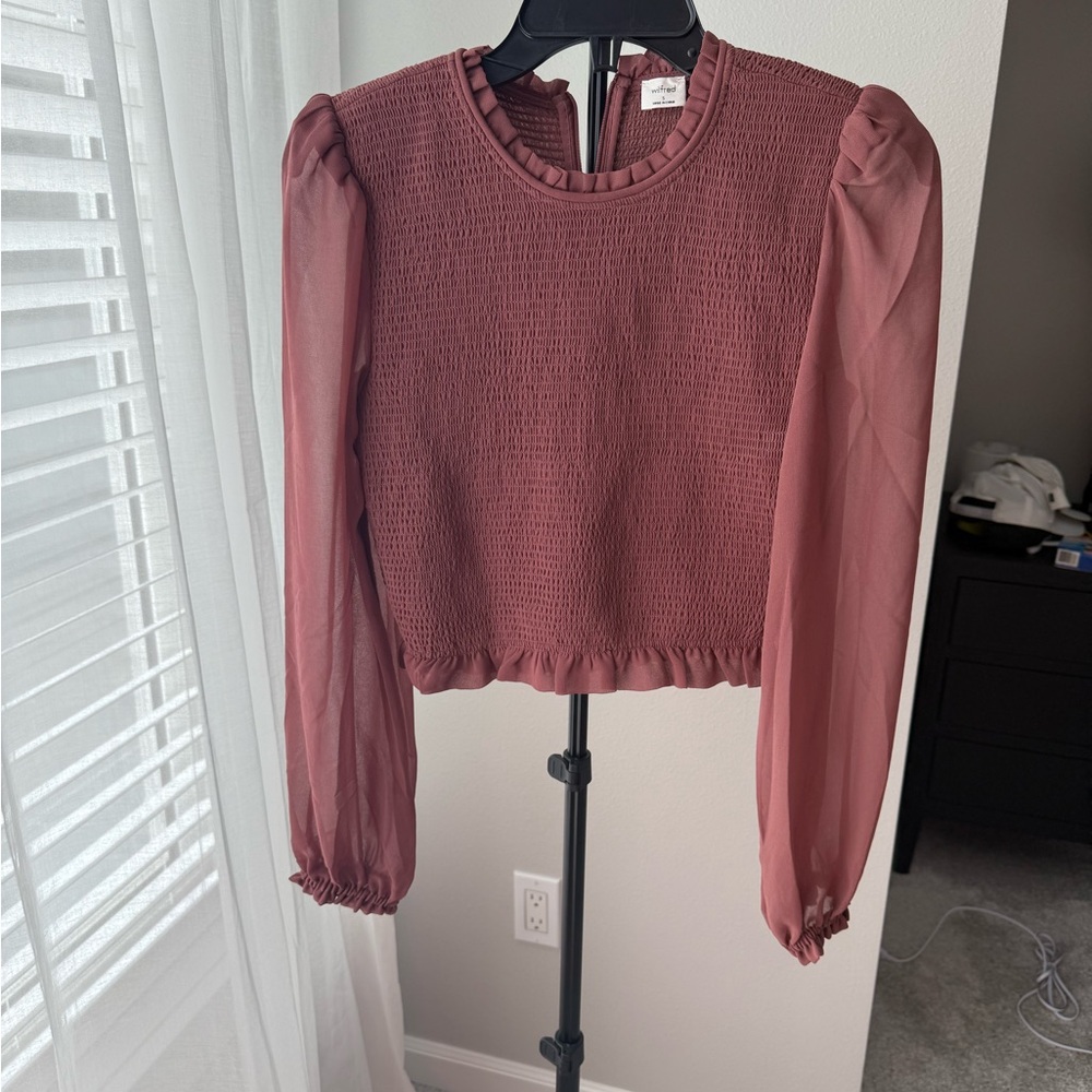 Wilfred Dusty Rose Smocked Blouse